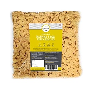 chewers oven baked real banana amp egg puppy dog biscuits protein rich dog treat 1 kg