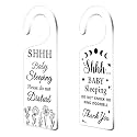 CHGCRAFT 2Pack Baby Sleeping Door Hands Hanger Sign Acrylic