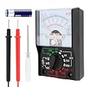 ChgImposs Mini Analog Multimeter Electric AC/DC Current OHM Decibels Voltage Voltmeter Ammeter with Test Leads, AA Battery Included
