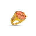 Chhatrapati Shivaji Maharaj Gold Plated Bhagwa Rajmudra Finger Ring For Men&Boys