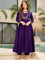 Chhetrapaal Embroidered Silk Blend Anarkali Kurta for
