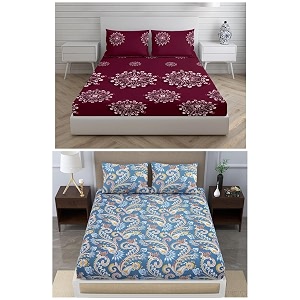 CHHILAKIYA 6D Microfiber King Size Double Bedsheet