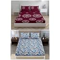 CHHILAKIYA 6D Microfiber King Size Double Bedsheet