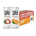CHI FOREST Sparkling Water Beverage, Lychee &amp; Orange drinks, Zero Sugar or Artificial Flavor, 11.16 fl oz Cans (Pack of 12)