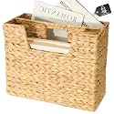 Chi An Home Wicker Magazine Basket Water Hyacinth Handwoven Magazine Holder