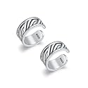 CHIC &amp; ARTSY 925 Sterling Silver Ear Cuffs for Women, Non Piercing Clip On Cartilage Cuffs, Adjustable Fake Conch &amp; Helix Earrings, Gold Plated &amp; Oxidized Various Styles