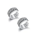CHIC &amp; ARTSY 925 Sterling Silver Ear Cuffs for Women, Non Piercing Clip On Cartilage Cuffs, Adjustable Fake Conch &amp; Helix Earrings, Gold Plated &amp; Oxidized Various Styles