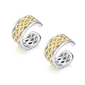CHIC &amp; ARTSY 925 Sterling Silver Ear Cuffs for Women, Non Piercing Clip On Cartilage Cuffs, Adjustable Fake Conch &amp; Helix Earrings, Gold Plated &amp; Oxidized Various Styles