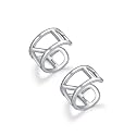 CHIC &amp; ARTSY 925 Sterling Silver Ear Cuffs for Women, Non Piercing Clip On Cartilage Cuffs, Adjustable Fake Conch &amp; Helix Earrings, Gold Plated &amp; Oxidized Various Styles