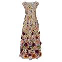 CHIC STAR Womens 3D Floral Applique Maxi