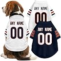 Chicago Dog Clothes Jersey Style Custom Pet T Shirt with Personalized Name Number for Small Medium Large Dogs
