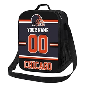 chicago lunch box lunch bag custom any name and number adjustable strap sport insulated lunch bags personalized gifts for men women