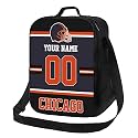 Chicago Lunch Box Lunch Bag Custom Any Name and Number Adjustable Strap Sport Insulated Lunch Bags Personalized Gifts for Men Women