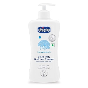 chicco baby moments gentle body wash and shampoo for soft skin and hair dermatologically tested paraben free 500ml
