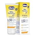 Chicco Baby Moments Mineral Sun Cream SPF 50 for Babies, 75g| 100% Mineral Sunscreen | PA++++ | UVA and UVB Protection | Phenoxyethanol, Parabens & Lauryl Sulphates Free
