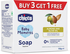 Chicco Baby Moments Soap 125gmx4 4 x