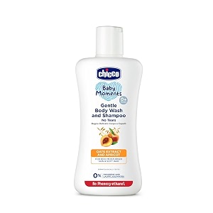 chicco baby moments gentle body wash and shampoo for rich moisturised skin amp soft hair 200ml