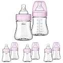 Chicco Duo Hybrid Baby Bottle, Glass Inside &amp; Plastic Outside, 5 oz