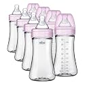 Chicco Duo Hybrid Baby Bottles, Glass Inside &amp; Plastic Outside, 9 oz 1 Count (Pack of 8)