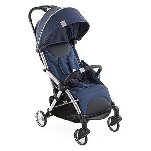 chicco goody plus stroller with auto folding mechanism pram for 0m new born  baby  toddler  kid boygirl reclining backrest transparent wheels with shock absorbers one-hand easy fold compact sturdy and premium finish uv50 protection canopy upto 22 kgs indigo