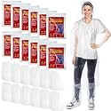 Chicingyou 24 Pack Disposable Rain Ponchos for Adults Set 12 Pcs Clear Emergency Ponchos with Hoods Drawstring Elastic Sleeves and 12 Pairs Waterproof Shoe Boot Covers for Men Women Travel Camping