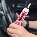 CHICIRIS Handheld Ashtray, Portable Car Cigarette Holder Ash Tray for Home Office Outdoor Smoking, 5.5in (Heart)