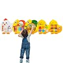 Chick Squad Wall Busy Board Panels, 11-in-1 Wooden Sensory Wall Panel