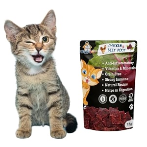 chicken amp beetroot cat treat  helps immune system amp digestion  crunchy healthy snacks chicken amp beetroot 75 grm