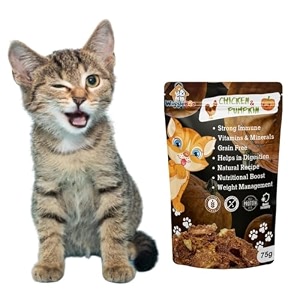 chicken amp pumpkin cat treat - irresistible flavor fusion for a healthy pet the perfect snack to satisfy your cat cravings a burst of chicken amp pumpkin flavor to delight your cat 75g
