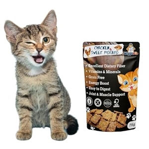 chicken amp sweet potato cat treat  protein rich  fiber rich  crunchy healthy snacks chicken amp sweet potato - 75g