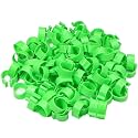 Chicken Inner Diameter 16/18/20/25mm Foot Ring Without Text Label Buckle Poultry Leg Chick Duck Goose Animal Identification Tool for Easy Flock Management(Green 100PCS,18mm)