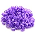 Chicken Inner Diameter 16/18/20/25mm Foot Ring Without Text Label Buckle Poultry Leg Chick Duck Goose Animal Identification Tool for Easy Flock Management(Purple 100PCS,16mm)