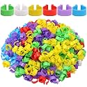 Chicken Inner Diameter 16/18/20/25mm Foot Ring Without Text Label Buckle Poultry Leg Chick Duck Goose Animal Identification Tool for Easy Flock Management(Mixed 100PCS,16mm)