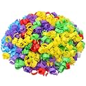 Chicken Inner Diameter 16/18/20/25mm Foot Ring Without Text Label Buckle Poultry Leg Chick Duck Goose Animal Identification Tool for Easy Flock Management(Mixed 100PCS,20mm)