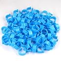 Chicken Inner Diameter 16/18/20/25mm Foot Ring Without Text Label Buckle Poultry Leg Chick Duck Goose Animal Identification Tool for Easy Flock Management(Blue 100PCS,25mm)