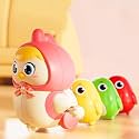 Chicken Toy for Kids, Magnetic Hen with Chick, Wind-up Crawling Duck, Cute Walking Chicken Toy, Toddler Spring, Baby Crawling for Boys and Girls, Animal Wind up Toy Set (Pink)