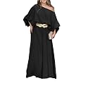 CHICME Women 2 Piece Summer Outfit Off Shoulder Flowy Wide Leg Pants Set