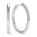 ChicSilver 925 Sterling Silver Hoop Earrings for Women, 8-20MM Small Hoops
