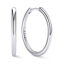 ChicSilver 925 Sterling Silver Hoop Earrings for Women, 8-20MM Small Hoops