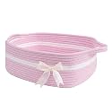 CHICVITA Small Woven Rope Gift Basket, Decorative Shelf Basket, Pink