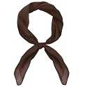 Pistha Chiffon Scarf Ribbon Neck Scarf Square Handkerchief 25.5 inch