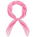 Pistha Chiffon Scarf Ribbon Neck Scarf Square Handkerchief 25.5 inch