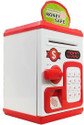 Chigy Wooh Piggy Bank Musical MoneySafe Toy for Kid ATM Coin Bank Coin Bank (White, Red)