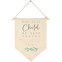 for This Child We Have Prayed-Bible Verse Decor-Scripture Sign-Flag Decor Gift for Baby Boys Girls Newborn Kids-Banner Pennant Wall Sign Gift for Nursery Baby Room Playroom Bedroom