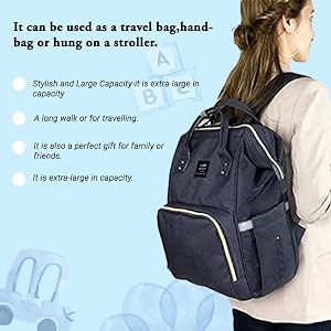 durable nursing-maternity diaper backpack mother baby diaper nappy changing bag travel shoulder bag for mom travelblack