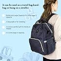 Durable Nursing-Maternity Diaper Backpack Mother Baby Diaper Nappy Changing Bag Travel Shoulder Bag for Mom Travel(Black)