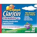 Children's Claritin Chewables, 24 Hour, Grape, 60 Count