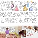 Children's Drawing Roll, Coloring Paper Roll for Kids Gift,120 * 11.8 Inches DIY Painting Drawing Paper Roll, Sticky Drawing Paper Roll, Early Educational Toys for Kids (Cute Princess)