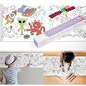 Children's Drawing Roll，Coloring Paper Roll for Kids Gift,120 * 11.8 Inches DIY Painting Drawing Paper Roll, Sticky Drawing Paper Roll, Early Educational Toys for Kids (Universe)