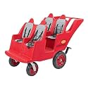 Angeles Bye Bye Buggy Daycare Stroller, 4 Passenger Red